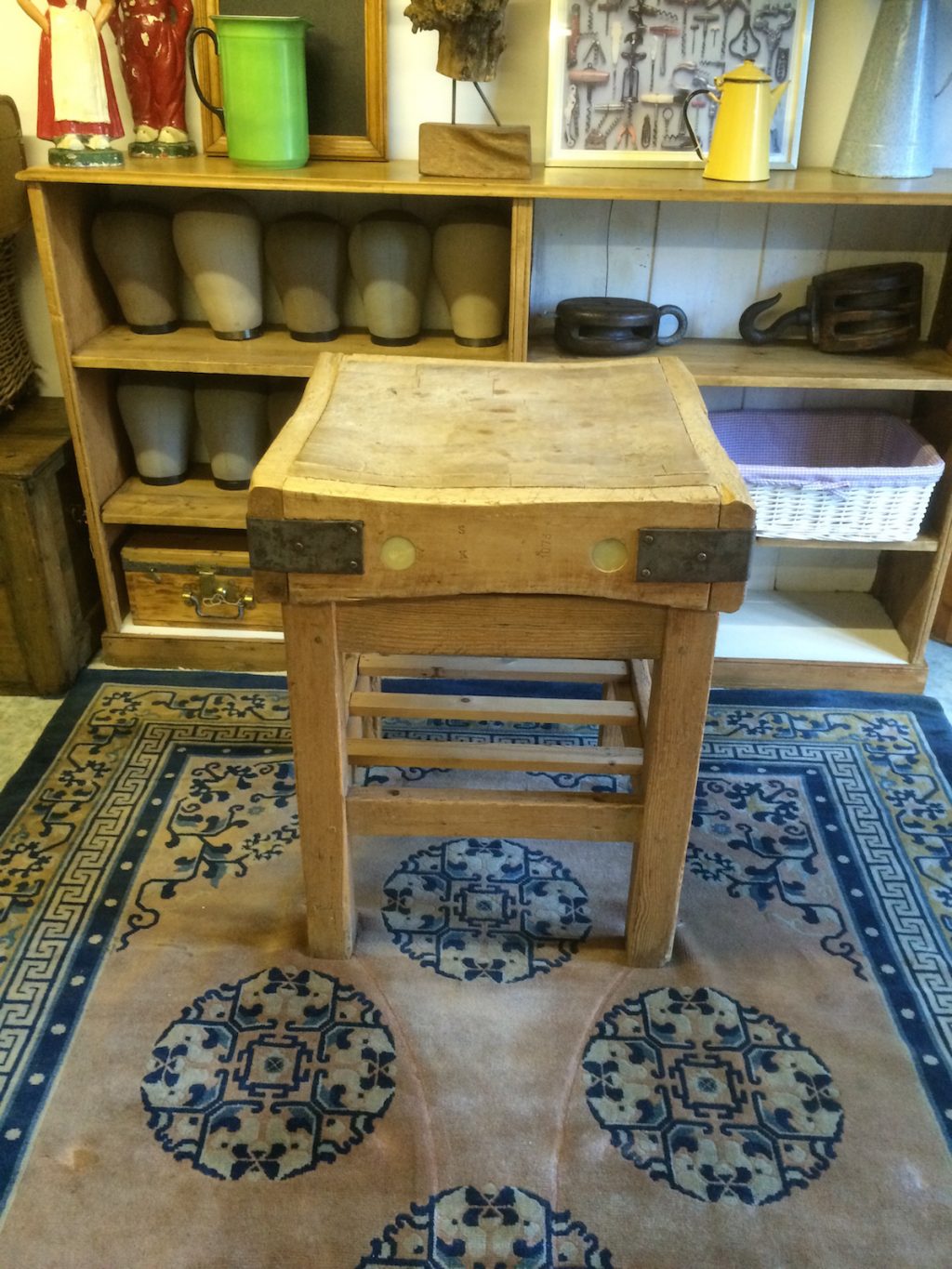 Old butcherâ€™s chopping block