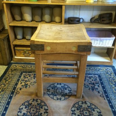 Old butcherâ€™s chopping block